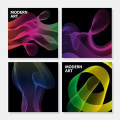 Moving 3D colorful lines of abstract background