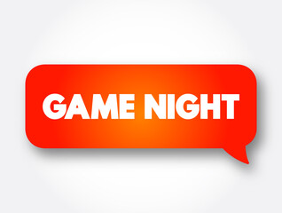 Game Night text message bubble, concept background