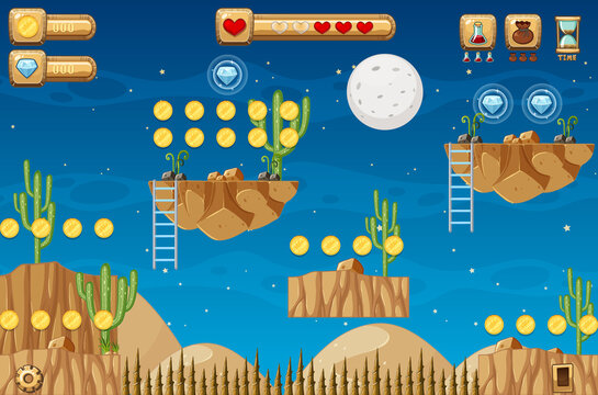 A Game Template Desert Scene