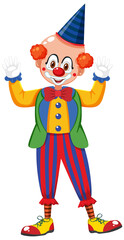Funny clown cartoon character