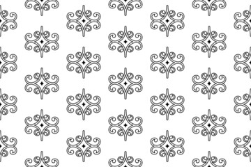 Orient classic pattern. Seamless abstract background with vintage elements. Orient black and white background. Ornament for wallpaper and packaging