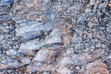 USA, Colorado. Black Canyon of the Gunnison National Park, fractured, eroded quartz at Rock Point.