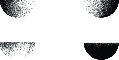 Distorted geometric shape . Minimal art design . Noise destroyed  logo . Trendy grainy shapes . Graph print texture .Spray effect .Grunge texture . Distressed element .vector 