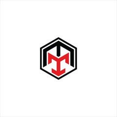 letter m t logo vector template