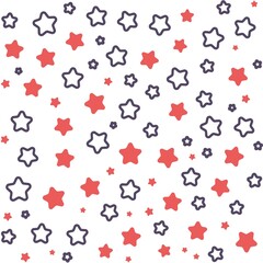 Colorful stars pattern background. Vector illustration. Wrapping paper.