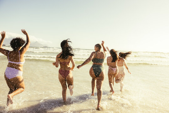 Splashing water and having fun