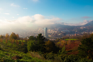 Panoramica de Bilbao desde Artxanda.