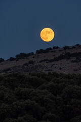 Super Moon / Full moon above Corfu Island Landscape