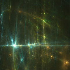 Abstract fractal art background, perhaps suggestive of reflections on a shiny scratched metallic surface.