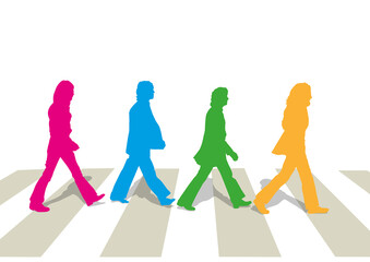 Abbey Road Crosswalk - obrazy, fototapety, plakaty