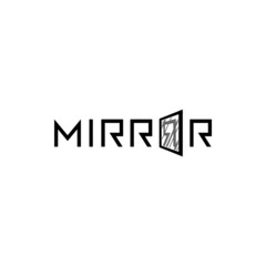 Mirror wordmark logo design.