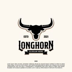 bull horn,strong , logo design template