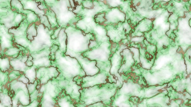 Abstract Green liquid marble with gold accent 2d animation backdrop. 4k agate marbling ripple artwork texture Motion Graphic Backgrounds.