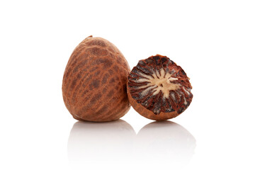 Betel nut isolated on white background.