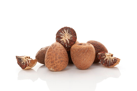 Betel nut isolated on white background.