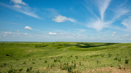 Panoramic view of a portion of the Flint Hills.