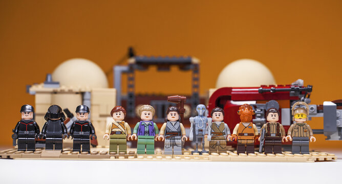 RUSSIA, SAMARA, FEBRUARY 15, 2020 - Lego Star Wars Minifigures rebel