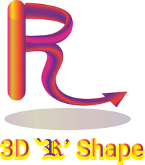 3D R shape