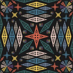 Modern Dayak Fabric Motifs Kalimantan Indonesia Seamless Pattern. decorative arts ornament shield. for sarong, shirts, shirts and more. vector illustration