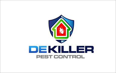 Fototapeta premium Illustration vector graphic of disinfection service and pest control logo design template