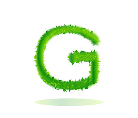 green 3D letter G