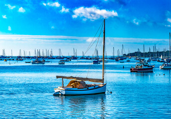 Sailboats, Padanaram Harbor, Buzzards Bay, Dartmouth, Massachusetts