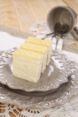 Various homemade bakeries on the table such as cake, pastry, sweet and delicious.