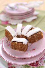 Chocolate and walnut biscuit cake