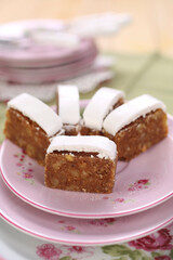 Chocolate and walnut biscuit cake