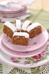 Chocolate and walnut biscuit cake
