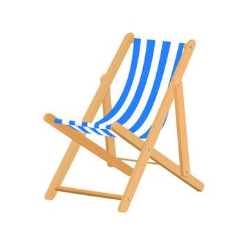 Deck Chair Isolated On A White Background