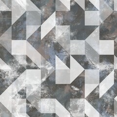 Seamless neutral and white grungy classic abstract surface pattern design for print. High quality illustration. Monochrome earth colored design with white pattern design overlay. Repeat graphic swatch - 472811792