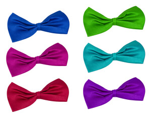 Bow tie multicolor elegant isolated on the white background