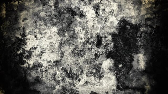 Seamless looping black and white abstract grunge texture. Animated overlay.