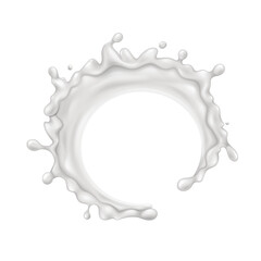 Splash milk liquid vector. Yougurt drink. Abstract liquid. Creamy shake. Fluid dessert. 3d realistic illustration