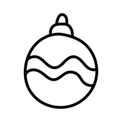 Hand-drawn vector drawing in the style of a doodle Christmas tree toy.