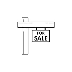 Icon For Let Sign: Vector Illustration for Rental Properties