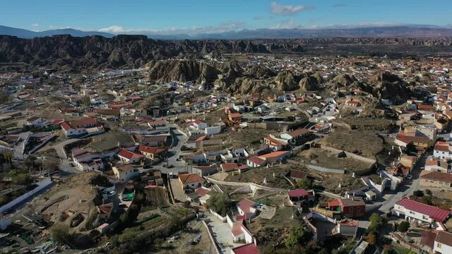 Guadix in Andalusien aus der Luft | Die Stadt Guadix in Spanien aus der Luft
