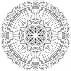 Leaf Flower Petal Coloring Mandala Art Simple Graphic Shape Vector Floral Oriental Outline Vintage Decorative Elements Pattern Illustration Islam Arabic Indian Turkish Mystic Religion Morals Lotus