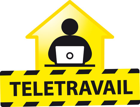 PICTO TELETRAVAIL JAUNE NOIR V3