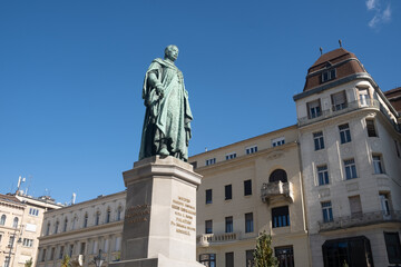 Fototapeta na wymiar Statue of Palatine Jozsef Nador, Archduke Joseph of Austria, Budapest, Hungary
