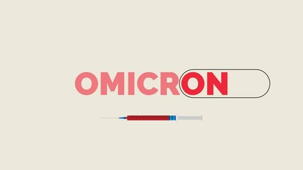 Omicron covid variant 4k animation.
Delta variant morphing into omicron.
White backround, red letters.
On and Off button.