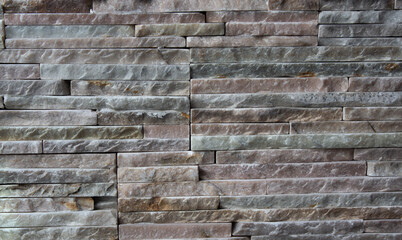 Old Grey and brown  brick wall texture background. A Home and office design.