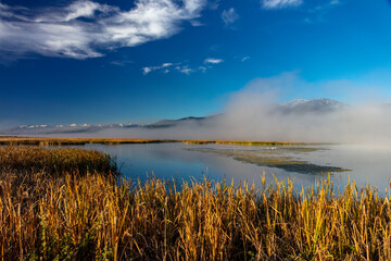 Wetlands at the Lee Metcalf National Wildlife Refuge near Stevensville, Montana, USA