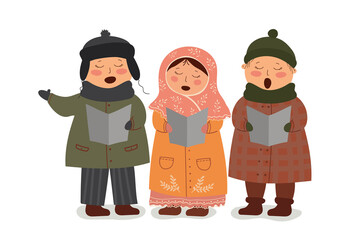 Children sing a Christmas song, Christmas children's choir