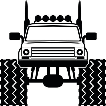 Monster Truck Svg Vector Cut File For Cricut And Silhouette Clipart