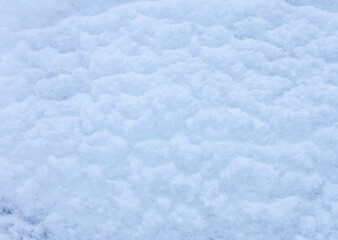 Snow on plastic glass as background