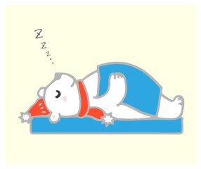 おやすみシロクマ　アイコン　帽子　マフラー