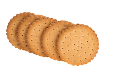 double biscuits with strawberry cream isolated