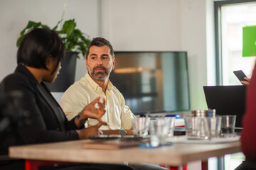 Multi racial business people